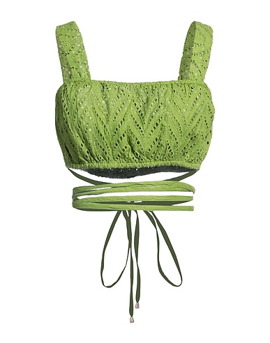 WEILI ZHENG Top Verde chiaro 100% Cotone