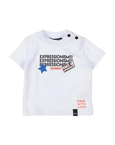 DANIELE ALESSANDRINI T-shirt Bianco 95% Cotone, 5% Elastan