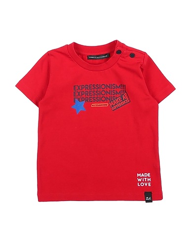DANIELE ALESSANDRINI T-shirt Red 95% Cotton, 5% Elastane