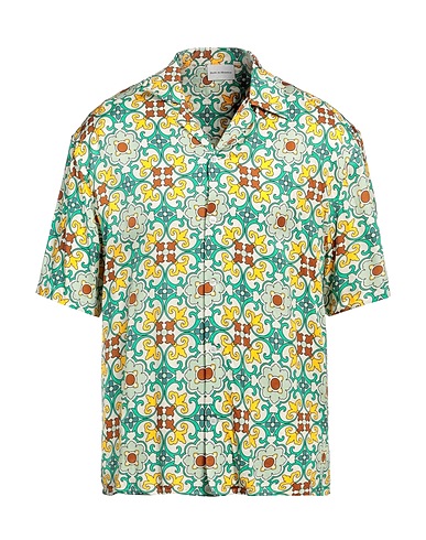 DRÔLE DE MONSIEUR Patterned shirt Green 100% Viscose