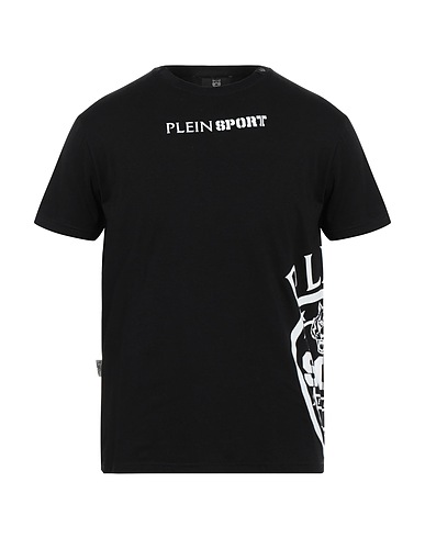 PLEIN SPORT T-shirt Black 95% Cotton, 5% Elastane