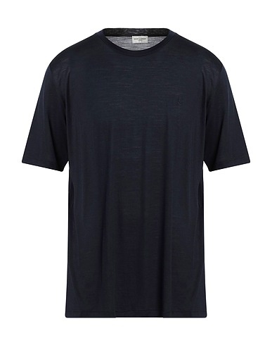 SAINT LAURENT T-shirt Midnight blue 70% Wool, 30% Silk
