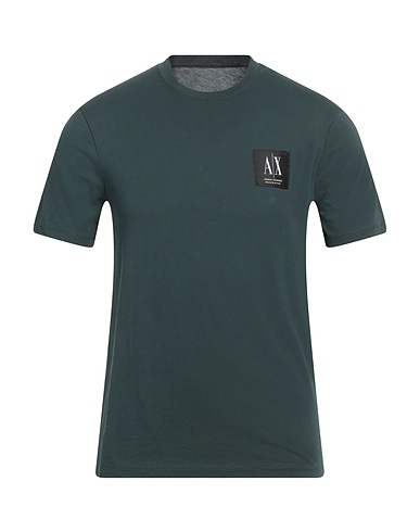 ARMANI EXCHANGE Basic T-Shirt Emerald green 100% Cotton
