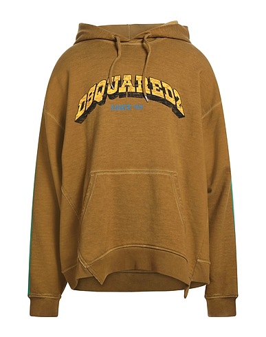 DSQUARED2 Hooded track jacket  Military green 100% Cotton