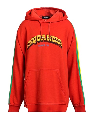 DSQUARED2 Hooded sweatshirt Rust 100% Cotton