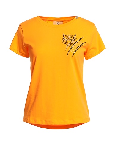 PLEIN SPORT T-shirt Orange 96% Cotton, 4% Elastane