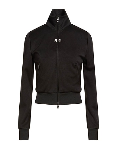 COURRÈGES Sweatshirt Black 100% Polyester, Elastane