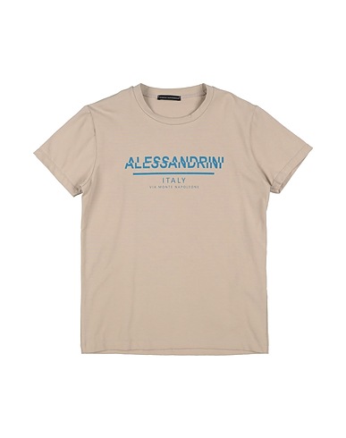 DANIELE ALESSANDRINI T-shirt Beige 96% Cotton, 4% Elastane