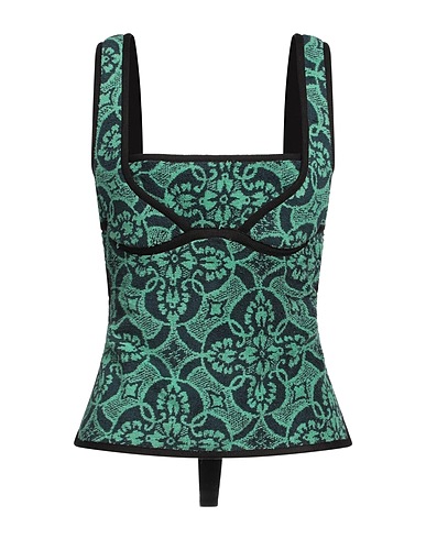 MARINE SERRE Top Verde 100% Cotone