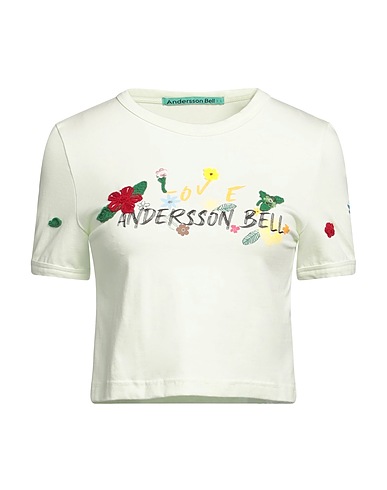 ANDERSSON BELL Crop top Light green 95% Cotton, 5% Elastane