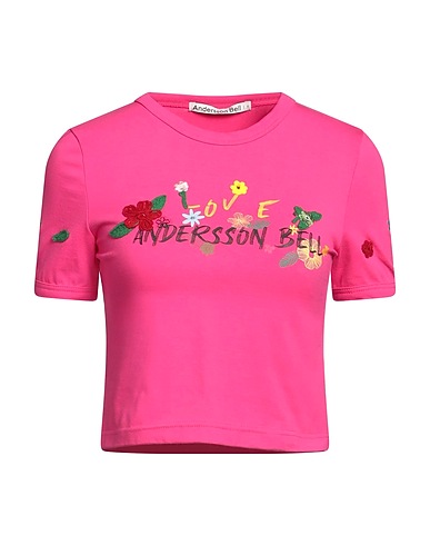 ANDERSSON BELL Crop top Fuchsia 95% Cotton, 5% Elastane