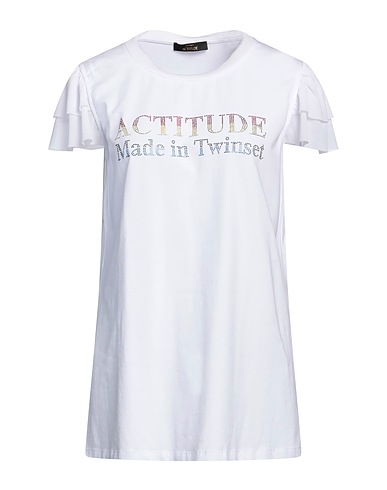 ACTITUDE by TWINSET T-shirt White 95% Cotton, 5% Elastane, Polyester