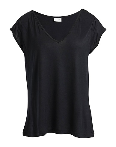VILA Basic T-shirt Black 100% Viscose