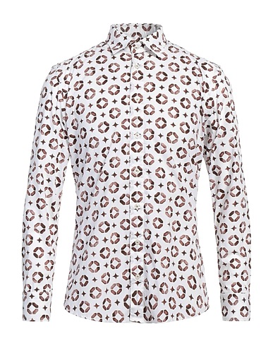 BASTONCINO Camicia fantasia Marrone 100% Cotone