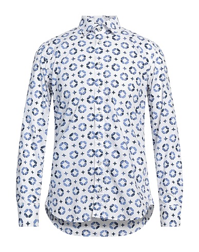 BASTONCINO Patterned shirt Navy blue 100% Cotton