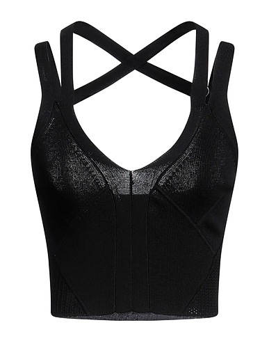 BCBGMAXAZRIA Top Black 80% Viscose, 20% Nylon