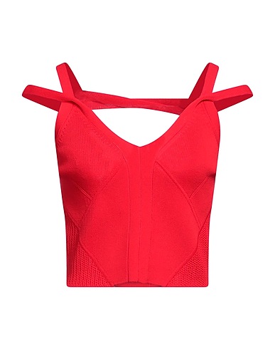 BCBGMAXAZRIA Top Rosso 80% Viscosa, 20% Nylon