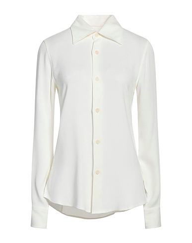 AMI ALEXANDRE MATTIUSSI Solid color shirts & blouses Cream 97% Viscose, 3% Elastane