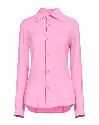 AMI ALEXANDRE MATTIUSSI Camicie e bluse tinta unita Rosa 97% Viscosa, 3% Elastan