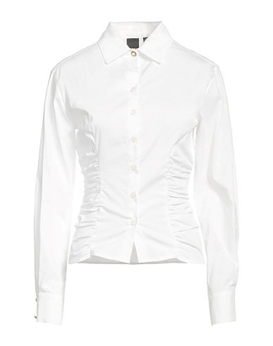 PINKO Solid colour shirts & blouses White 79% Cotton, 18% Polyamide, 3% Elastane