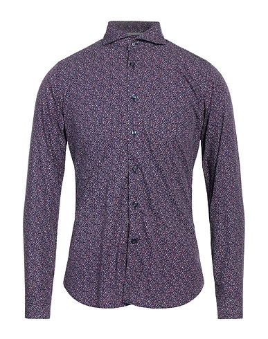 TINTORIA MATTEI 954 Patterned shirt Purple 100% Cotton