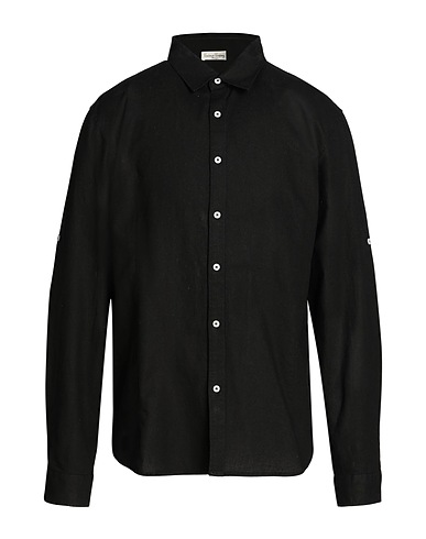 CASHMERE COMPANY Λινό πουκάμισο Μαύρο 100% Λινό