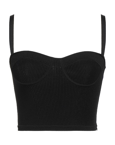 MCQUEEN Bustier Black 83% Viscose, 17% Polyester
