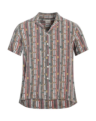 PORTOFIORI Patterned shirt Rust 100% Viscose