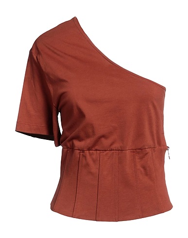 FEDERICA TOSI Top Marrone 100% Cotone