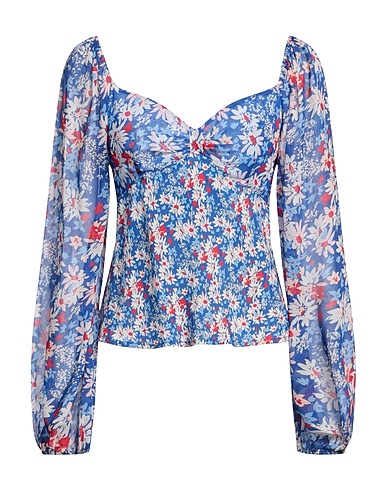 RIXO Top Blue 60% Viscose, 40% Silk