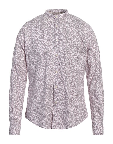 PORTOFIORI Patterned shirt Burgundy 100% Cotton