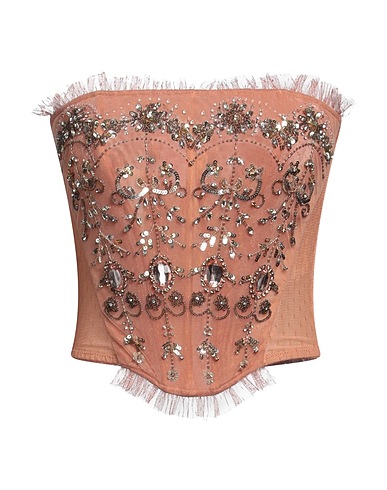 ELISABETTA FRANCHI Bustier Antique rose 100% Polyester, Polyamide, Plastic, Glass, Brass