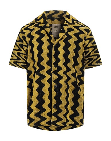 OAS Patterned shirt Yellow 100% Cotton