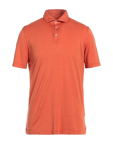 FEDELI Polo shirt Orange 100% Cotton