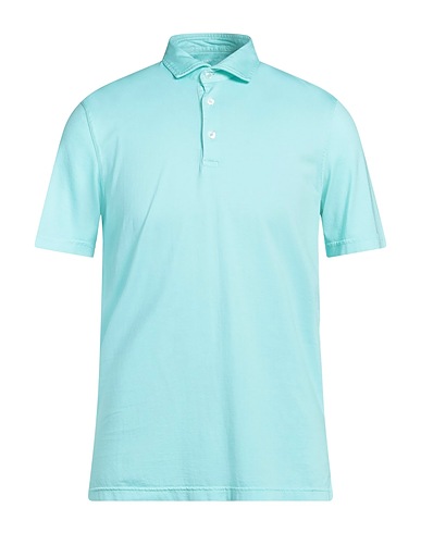 FEDELI Polo shirt Turquoise 100% Cotton