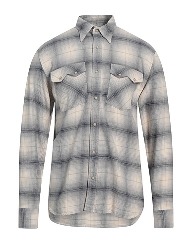 BROOKSFIELD Checked shirt Cream 100% Cotton