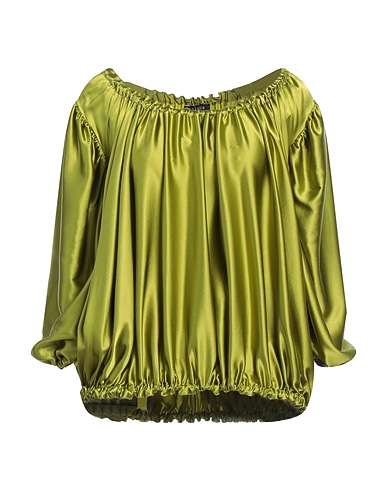 GIANLUCA CAPANNOLO Top Lime green 94% Silk, 6% Elastane