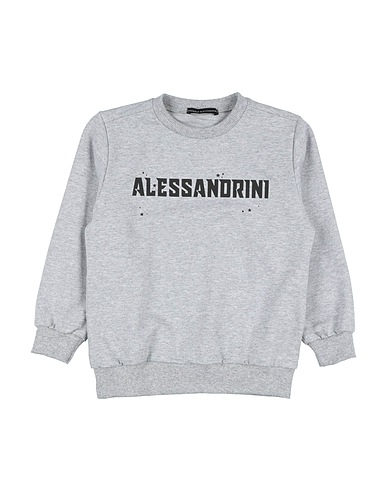 DANIELE ALESSANDRINI Sweatshirt Light grey 95% Cotton, 5% Elastane