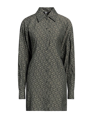 GCDS Camicie  e bluse fantasia Verde militare 100% Cotone
