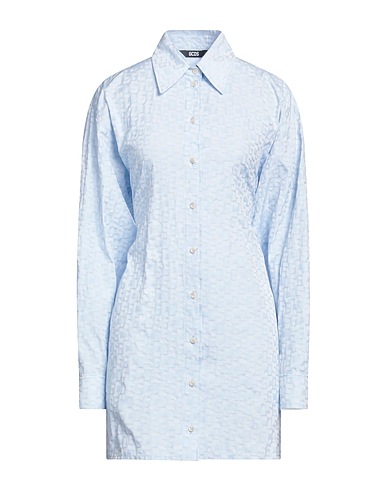 GCDS Patterned shirts & blouses Sky blue 100% Cotton