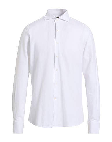 CAVALLI CLASS Camicia tinta unita Bianco 100% Cotone