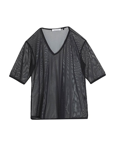 NOSTRASANTISSIMA T-shirt Black 90% Cotton, 10% Elastane
