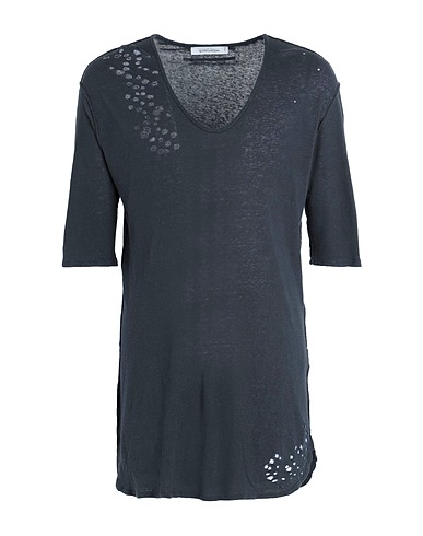 NOSTRASANTISSIMA T-shirt Charcoal 55% Linen, 45% Viscose