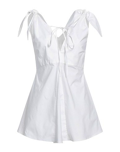 ERIKA CAVALLINI Top Bianco 97% Cotone, 3% Elastan