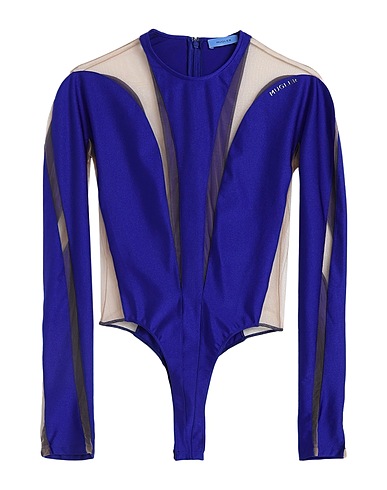 MUGLER TOPS & TEES Blue 80% Polyamide, 20% Elastane