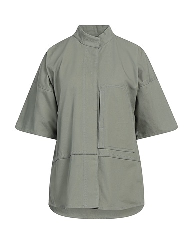 JIL SANDER+ Solid colour shirts & blouses Military green 100% Cotton