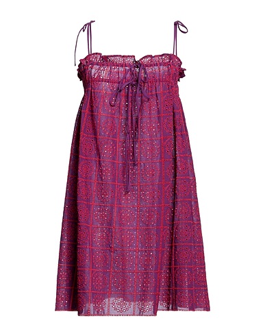 GANNI Short dress Purple 100% Organic cotton