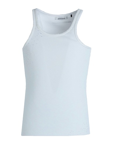 NOSTRASANTISSIMA Vest White 95% Cotton, 5% Elastane