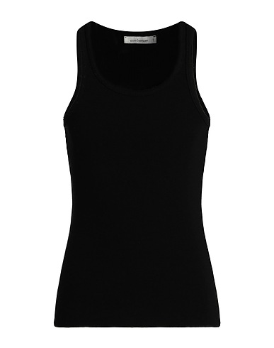 NOSTRASANTISSIMA Vest Black 95% Cotton, 5% Elastane