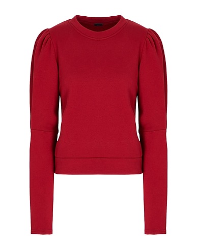 8 by YOOX Sweatshirt ORGANIC COTTON PUFF-SLEEVE SWEATSHIRT
 Bordeaux 100% Organische Baumwolle